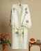 Elegant Buta Print Waffle Cotton Bathrobe (BROB16)